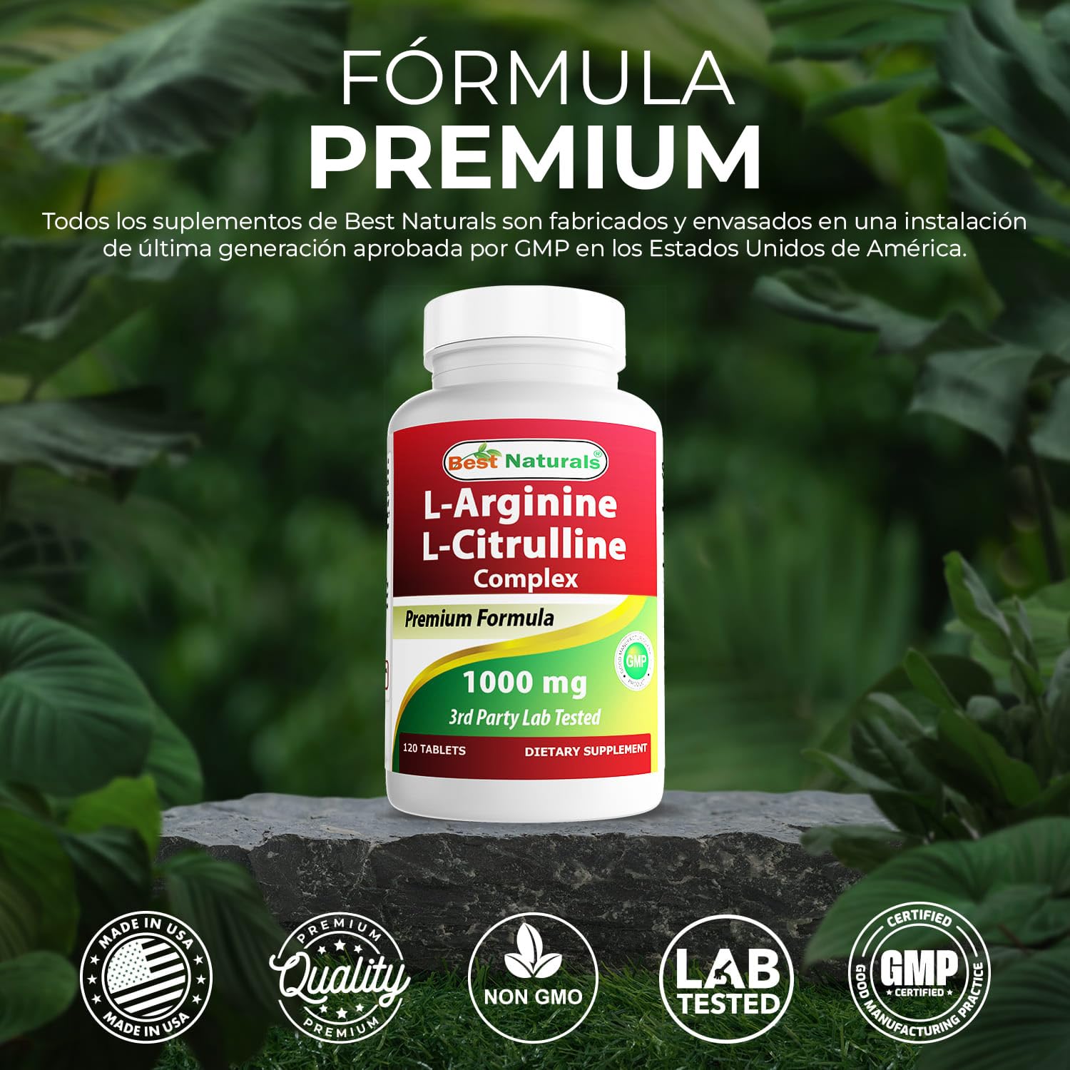 Foto 5 pulgar | Complemento Best Naturals  Complejo De Arginina Y Citrulina  1000 Mg - Venta Internacional.