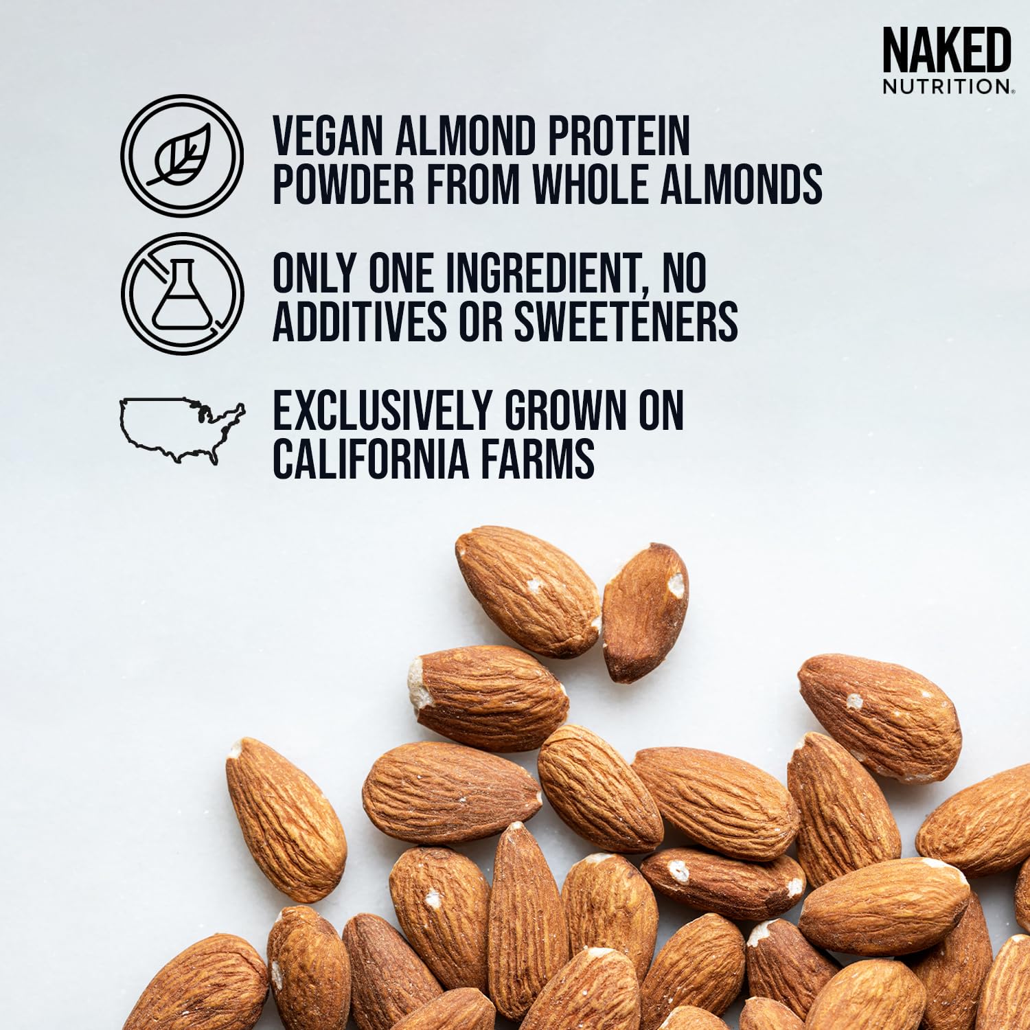 Foto 3 pulgar | Proteína En Polvo Naked Almond 680 G 38 Porciones Vegana Sin Gluten - Venta Internacional.
