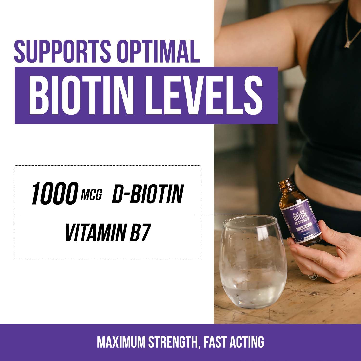 Foto 5 pulgar | Suplemento Triquetra Health Biotina De 10 000 Mcg Para Mujeres  60 Ml - Venta Internacional.