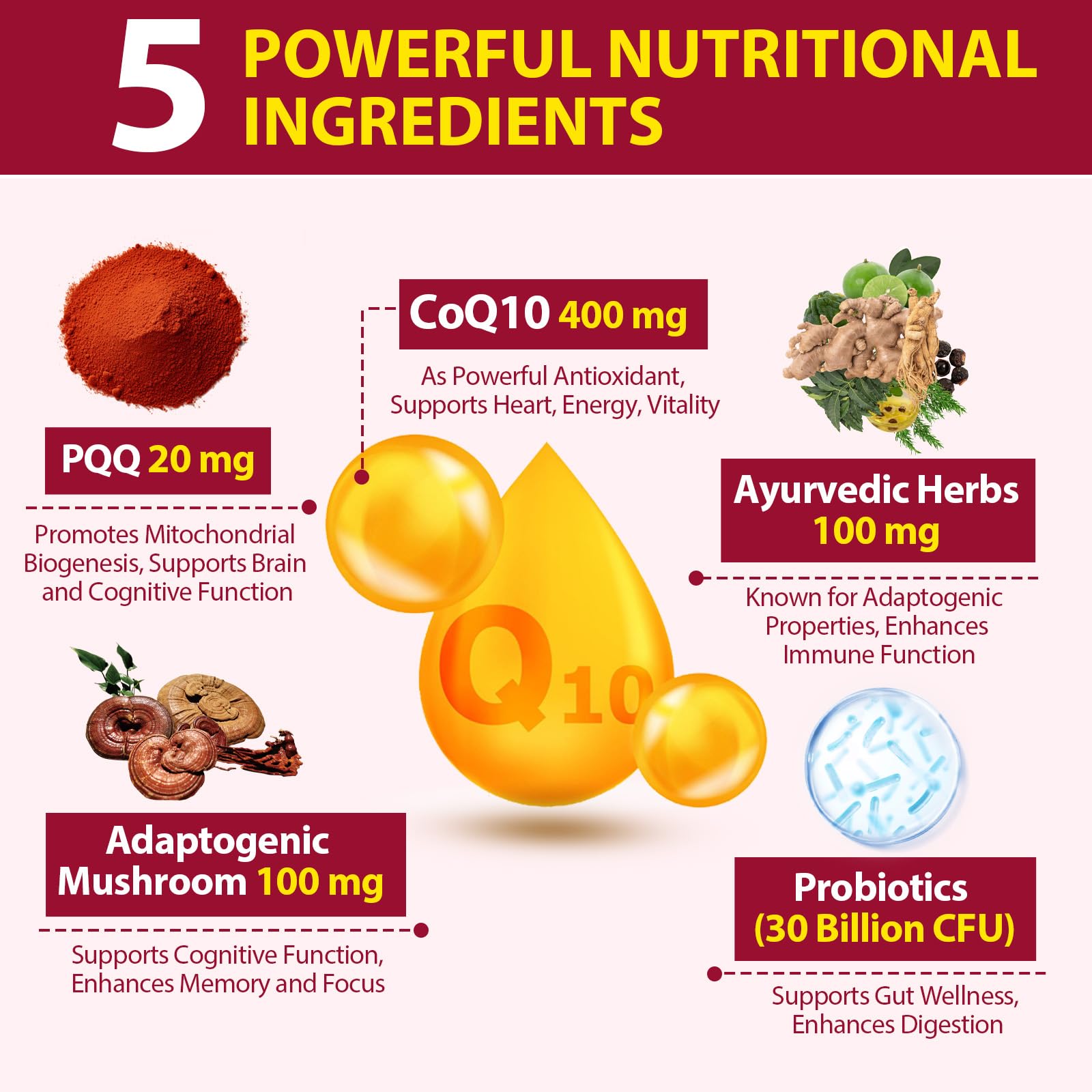 Foto 4 pulgar | Suplemento De Gomitas Ciaceae Coq10 Con Pqq 400 Mg Veganas  60 Unidades - Venta Internacional.