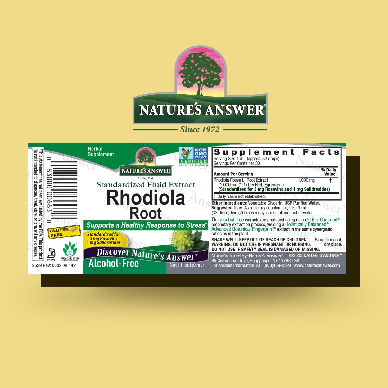 Foto 2 | Suplemento Herbario Nature's Answer Raíz de Rodiola 30 ml - Venta Internacional