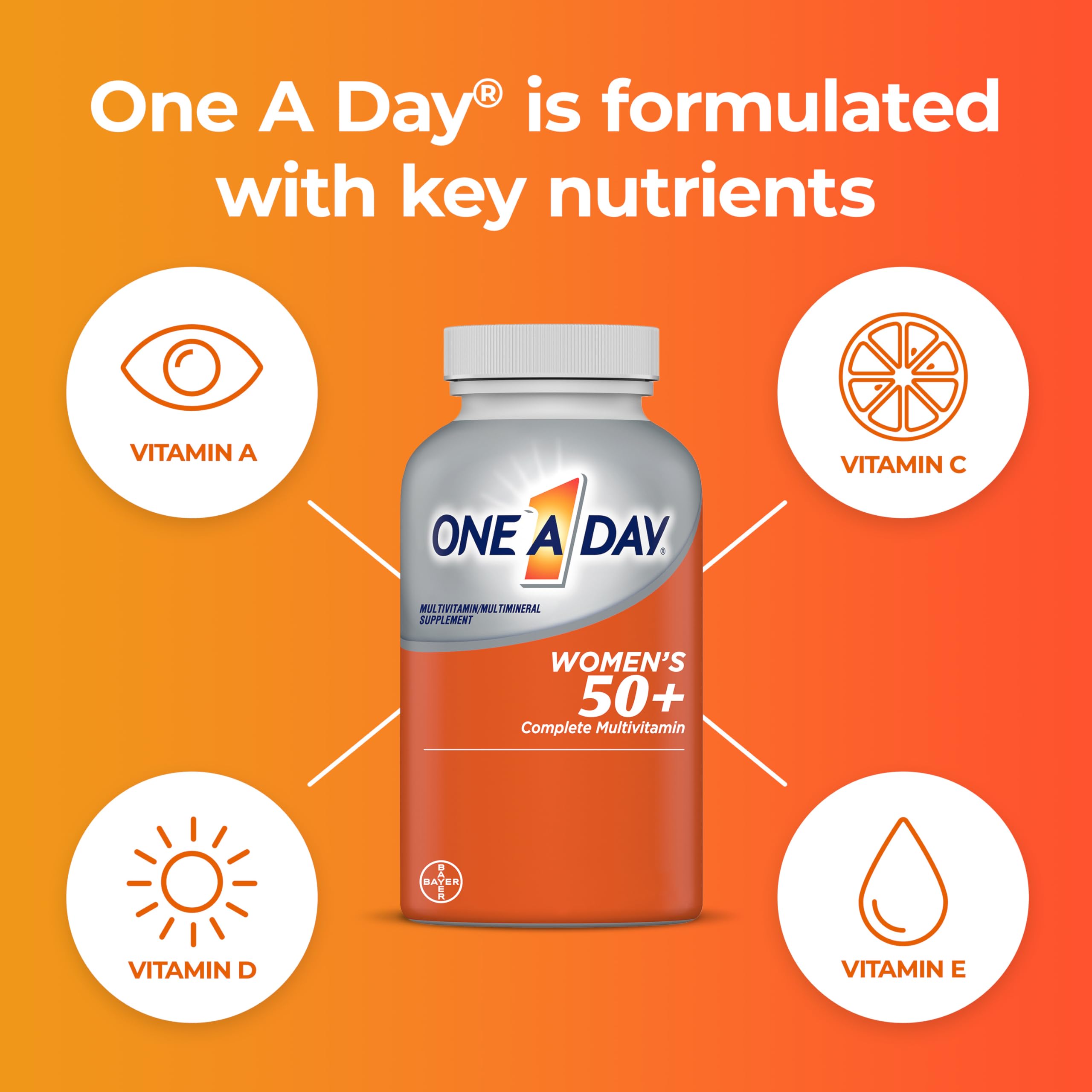 Foto 3 pulgar | Multivitamínico  1 Vez Al Día  Para Mujeres Mayores De 50 Años  Con Vitamina A  C  D Y E  100 Unidades - Venta I