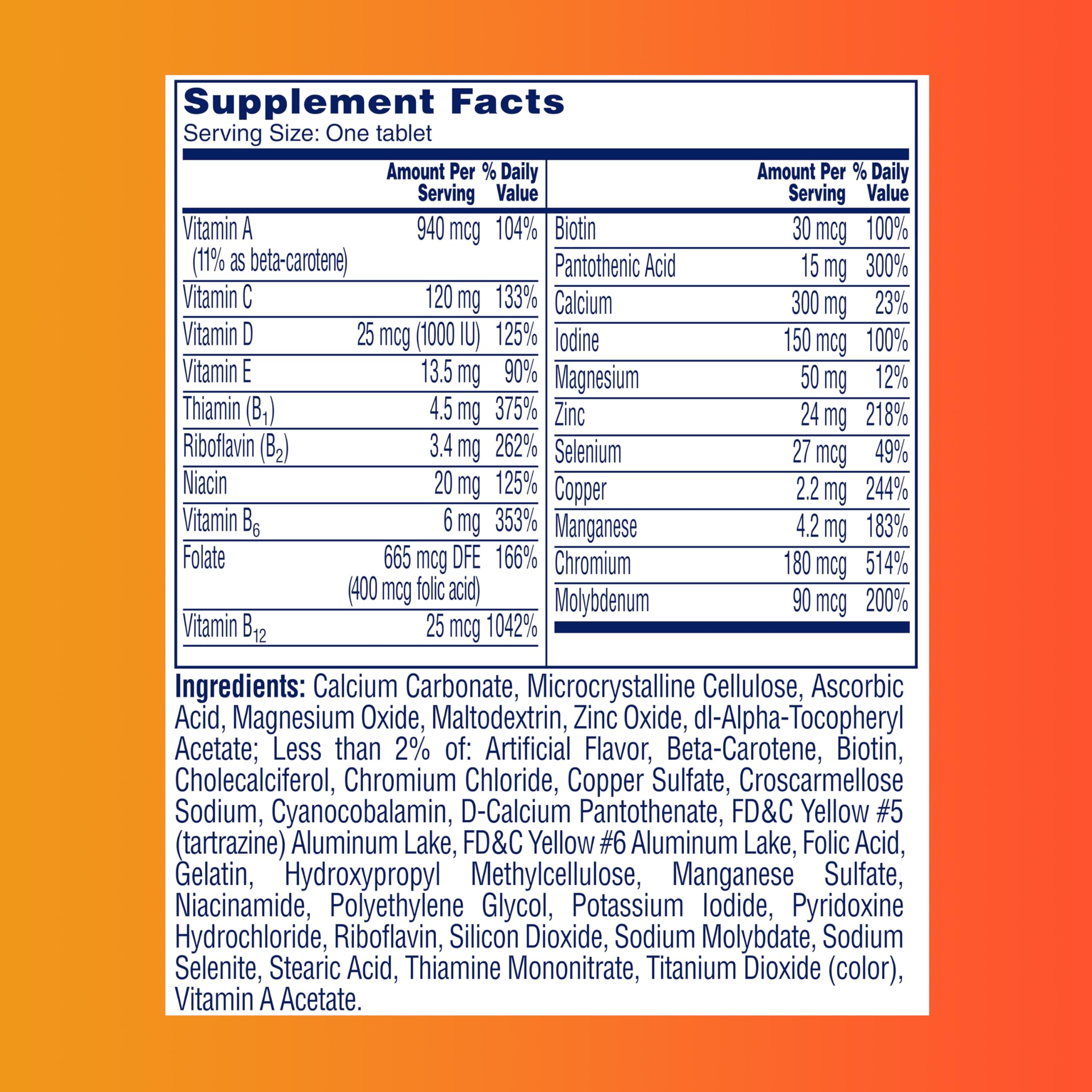 Foto 6 pulgar | Multivitamínico  1 Vez Al Día  Para Mujeres Mayores De 50 Años  Con Vitamina A  C  D Y E  100 Unidades - Venta I