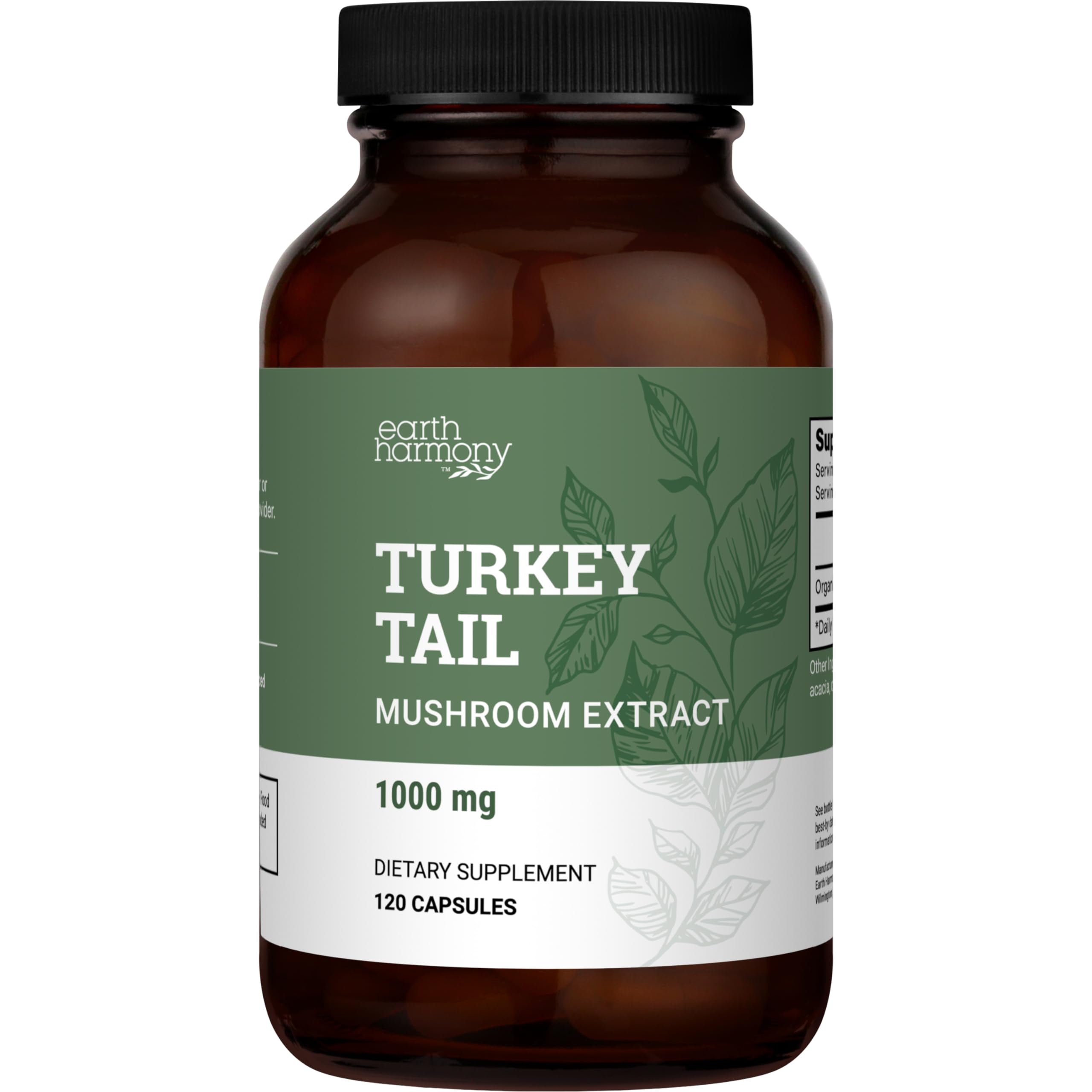 Foto 1 | Suplemento Earth Harmony Organic Con Forma De Cola De Pavo  120 Cápsulas - Venta Internacional.