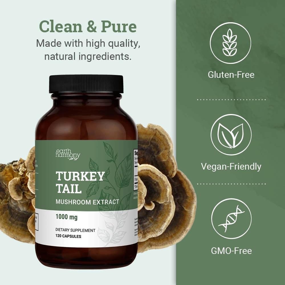 Foto 4 | Suplemento Earth Harmony Organic Con Forma De Cola De Pavo  120 Cápsulas - Venta Internacional.