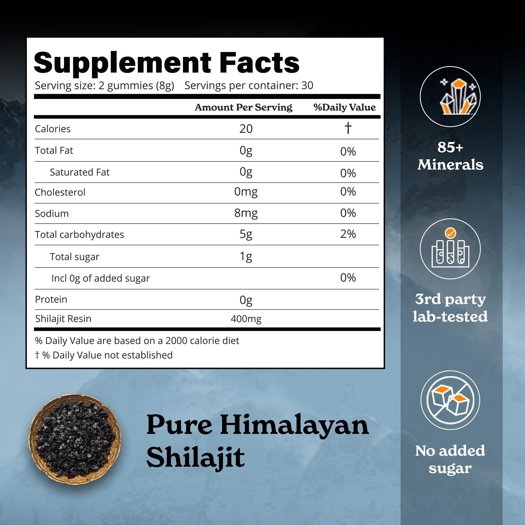 Foto 3 pulgar | Gomitas Shilajit Better Alt Pure Himalayan 60 Unidades - Venta Internacional.