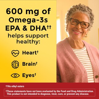 Foto 2 | Suplementos De Aceite De Pescado Y Aceite De Algas Omega 3 De Nature Made 1200 Mg - Venta Internacional.