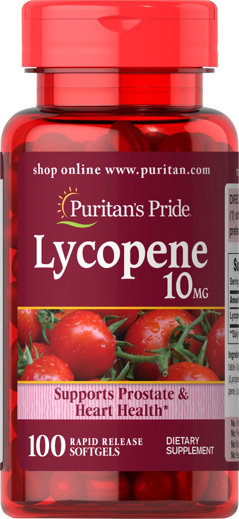 Foto 2 pulgar | Suplemento De Licopeno Premium Puritan's Pride  10 Mg  100 Cápsulas Blandas - Venta Internacional.