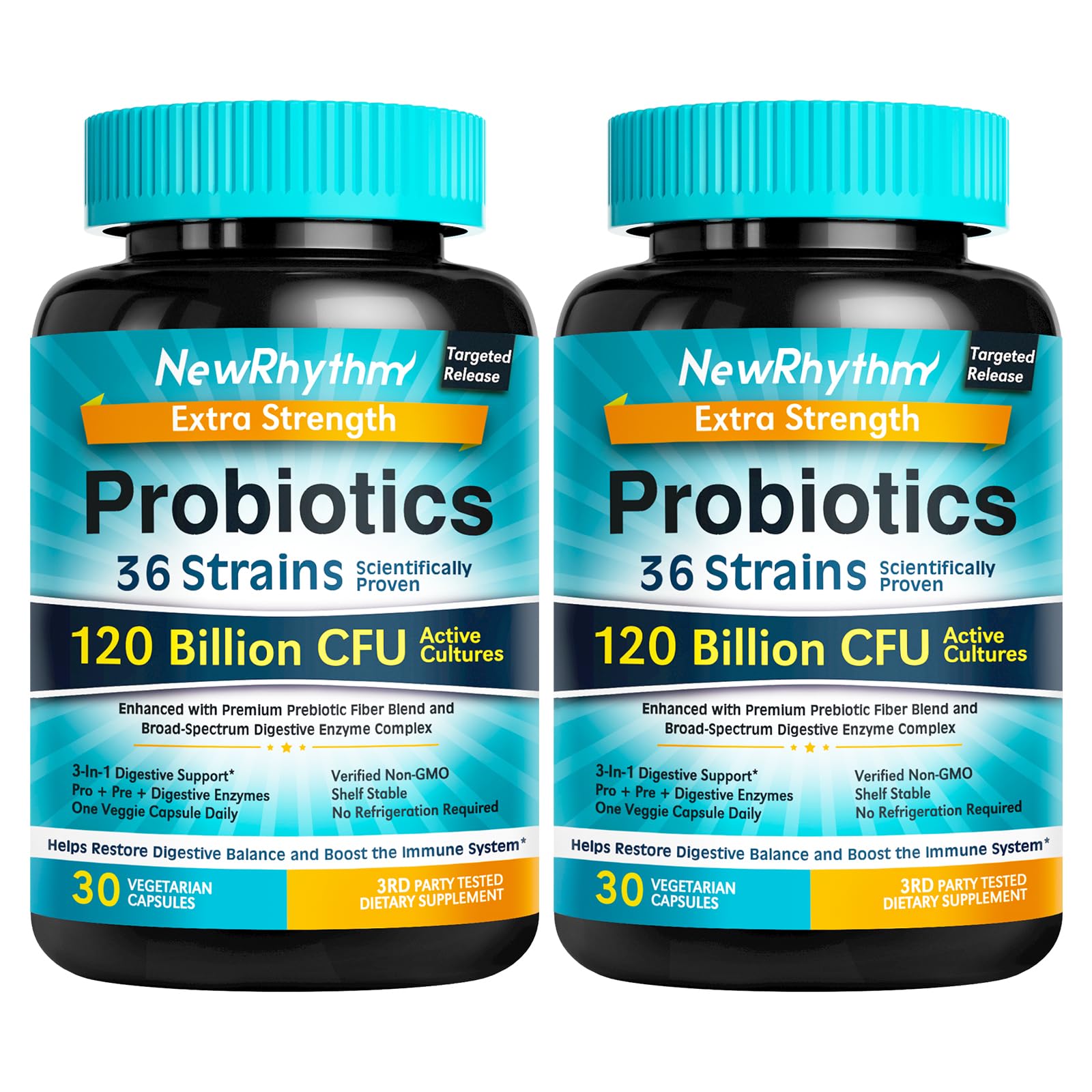 Foto 2 pulgar | Probiotic Newrhythm 120 Mil Millones De Cfu  36 Cepas  60 Cápsulas - Venta Internacional.