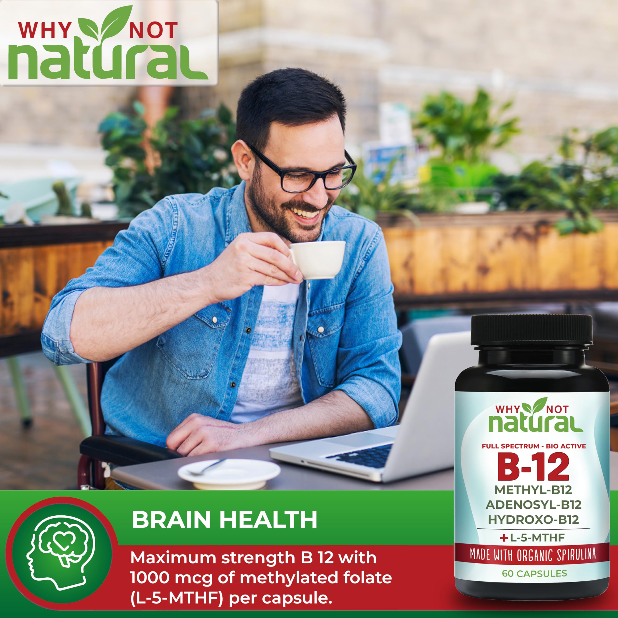 Foto 5 pulgar | Complemente Why Not Natural Vitamina B12 De 5000 Mcg Con Metilcobalamina - Venta Internacional.