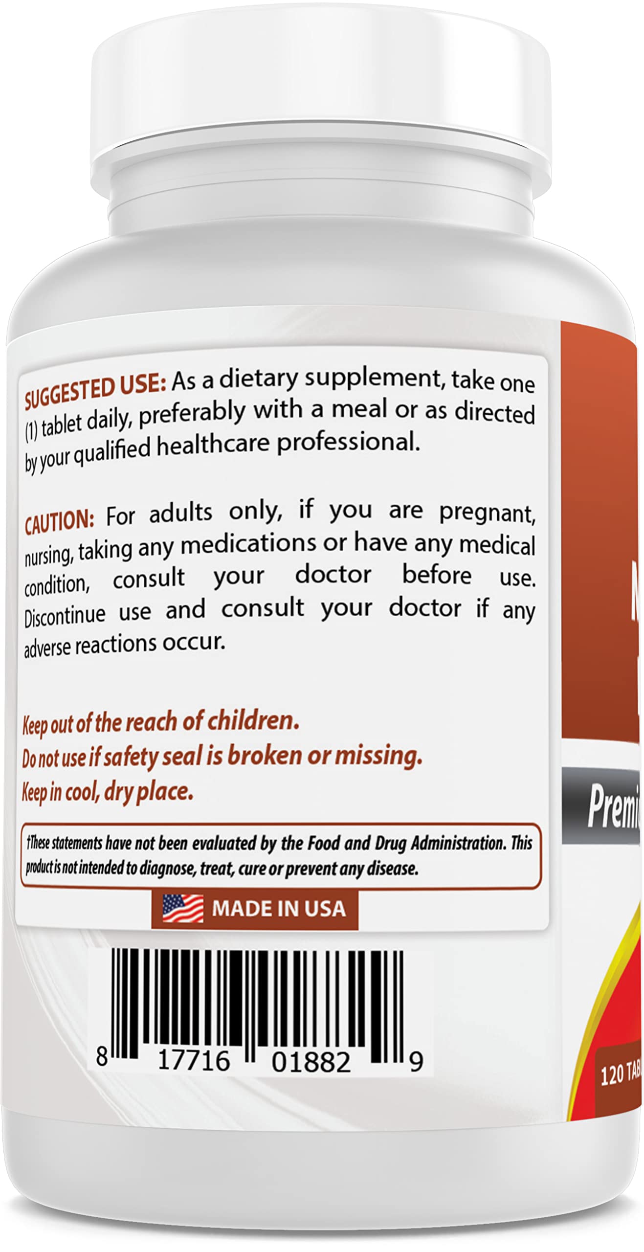 Foto 4 pulgar | Supplement Best Naturals  Calcio  Magnesio Y Potasio  120 Tabletas - Venta Internacional.