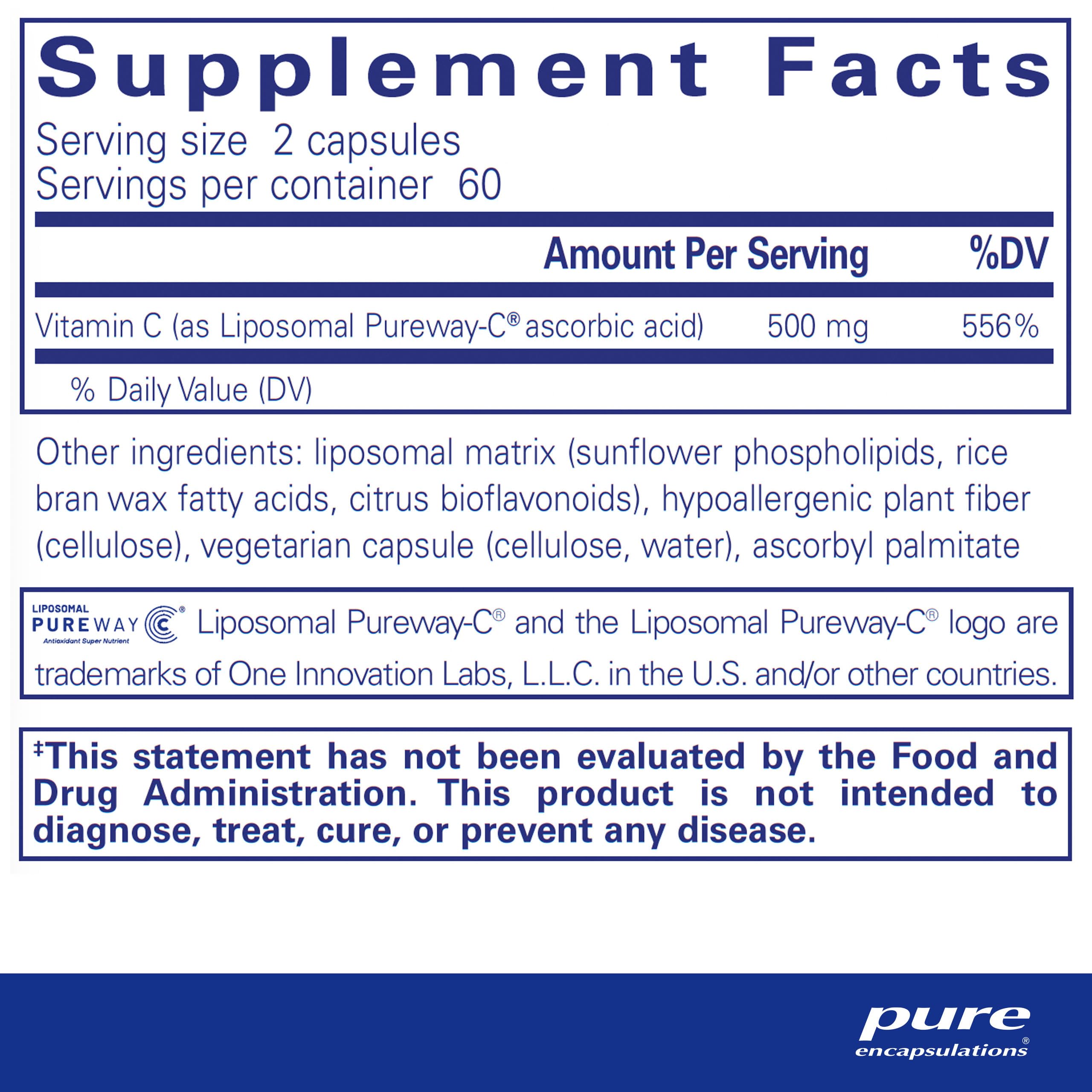 Foto 3 pulgar | Suplemento De Vitamina C Liposomal Pure Encapsulations 120 Cápsulas - Venta Internacional.
