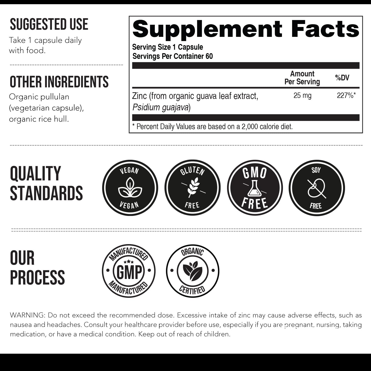 Foto 7 pulgar | Suplemento De Zinc Orgánico Triquetra Health 25 Mg 60 Porciones - Venta Internacional.