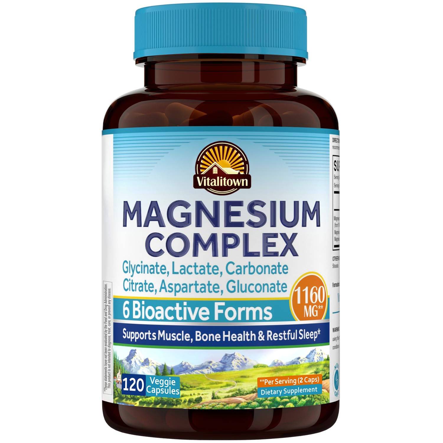 Foto 2 pulgar | Suplemento Del Complejo De Magnesio 6 En 1 De Vitalitown 1160 Mg - Venta Internacional.