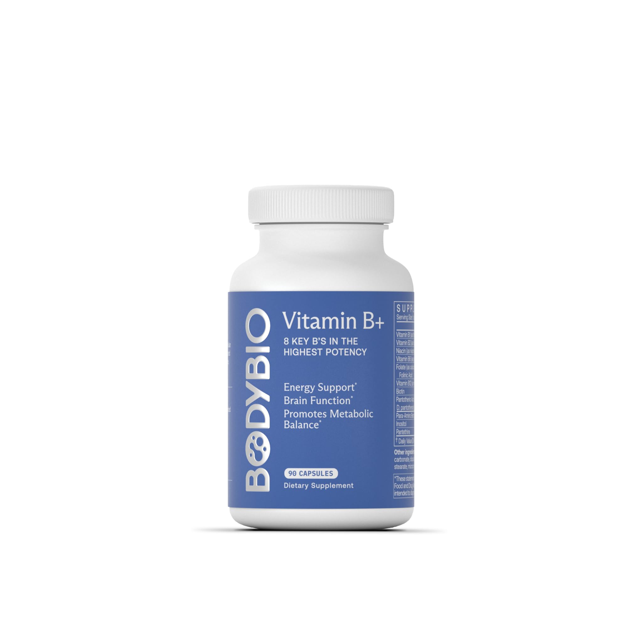 Foto 2 pulgar | Suplemento Alimenticio Bodybio Vitamina B Complex 90 Cápsulas - Venta Internacional