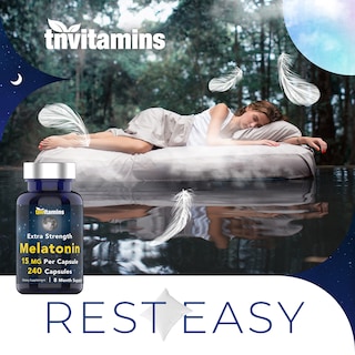 Foto 4 | Pastillas Para Dormir Vitaminas Melatonina 15 Mg 240 Cápsulas - Venta Internacional.