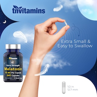 Foto 5 | Pastillas Para Dormir Vitaminas Melatonina 15 Mg 240 Cápsulas - Venta Internacional.