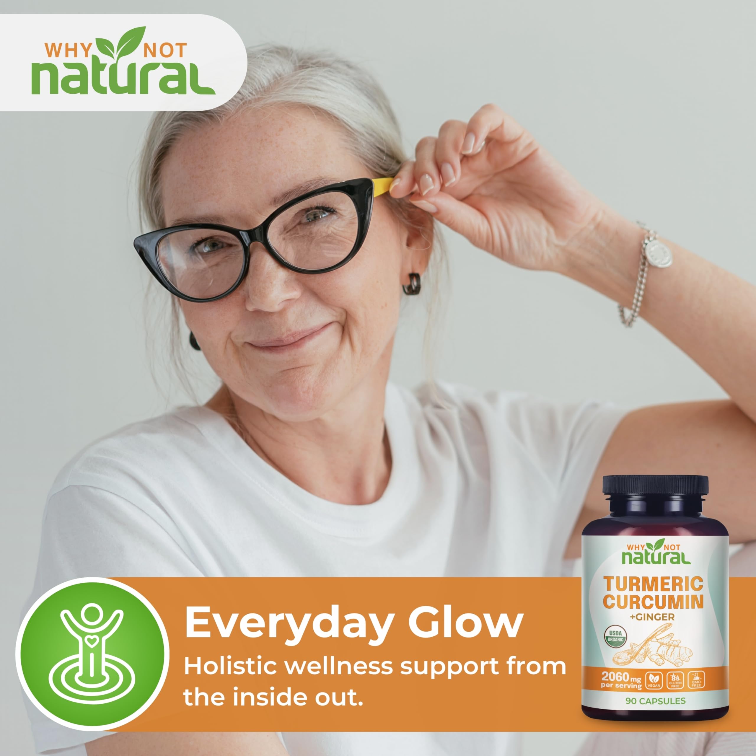 Foto 6 pulgar | Complemente  Por Qué No  Curcumina De Cúrcuma Orgánica Natural Con Jengibre - Venta Internacional.