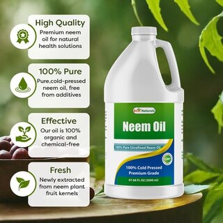 Foto 3 | Aceite De Neem Best Naturals 100% Puro Prensado En Frío Sin Refinar 2 Litros - Venta Internacional.