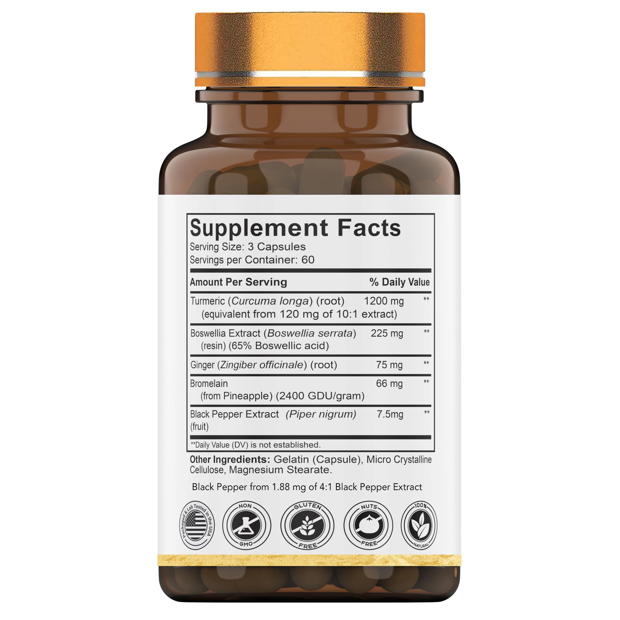 Foto 3 pulgar | Suplemento Tnvitamins  Complejo De Cúrcuma Y Boswellia  180 Cápsulas - Venta Internacional.