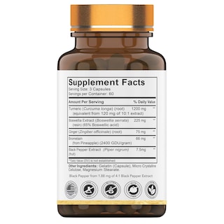 Foto 2 | Suplemento Tnvitamins Complejo De Cúrcuma Y Boswellia 180 Cápsulas - Venta Internacional.