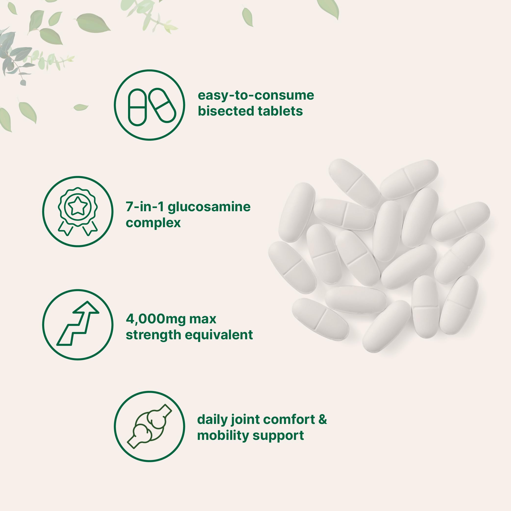 Foto 4 pulgar | Suplemento: Microingredientes: Glucosamina  Condroitina  Msm Y Cúrcuma  4000 Mg  300 Comprimidos - Venta Internacional.