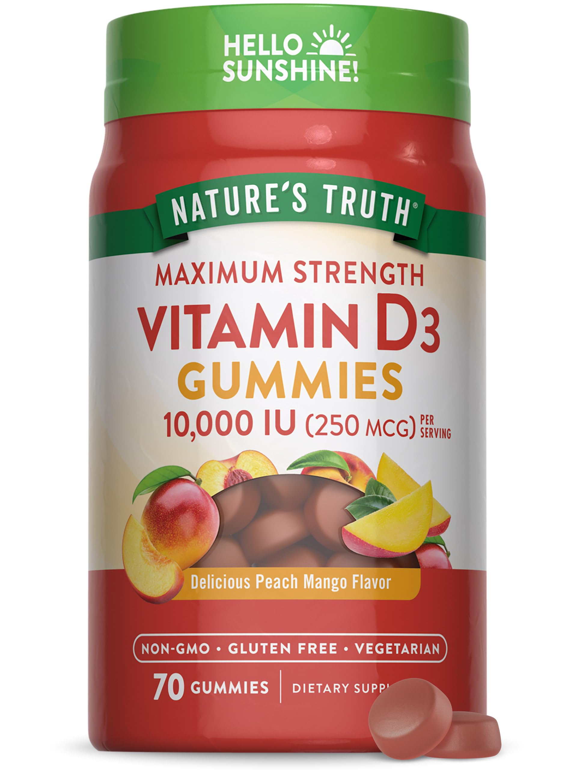 Foto 2 pulgar | Suplemento: Gomitas De Vitamina D3 De Nature's Truth  10 000 Ui  70 Unidades - Venta Internacional.