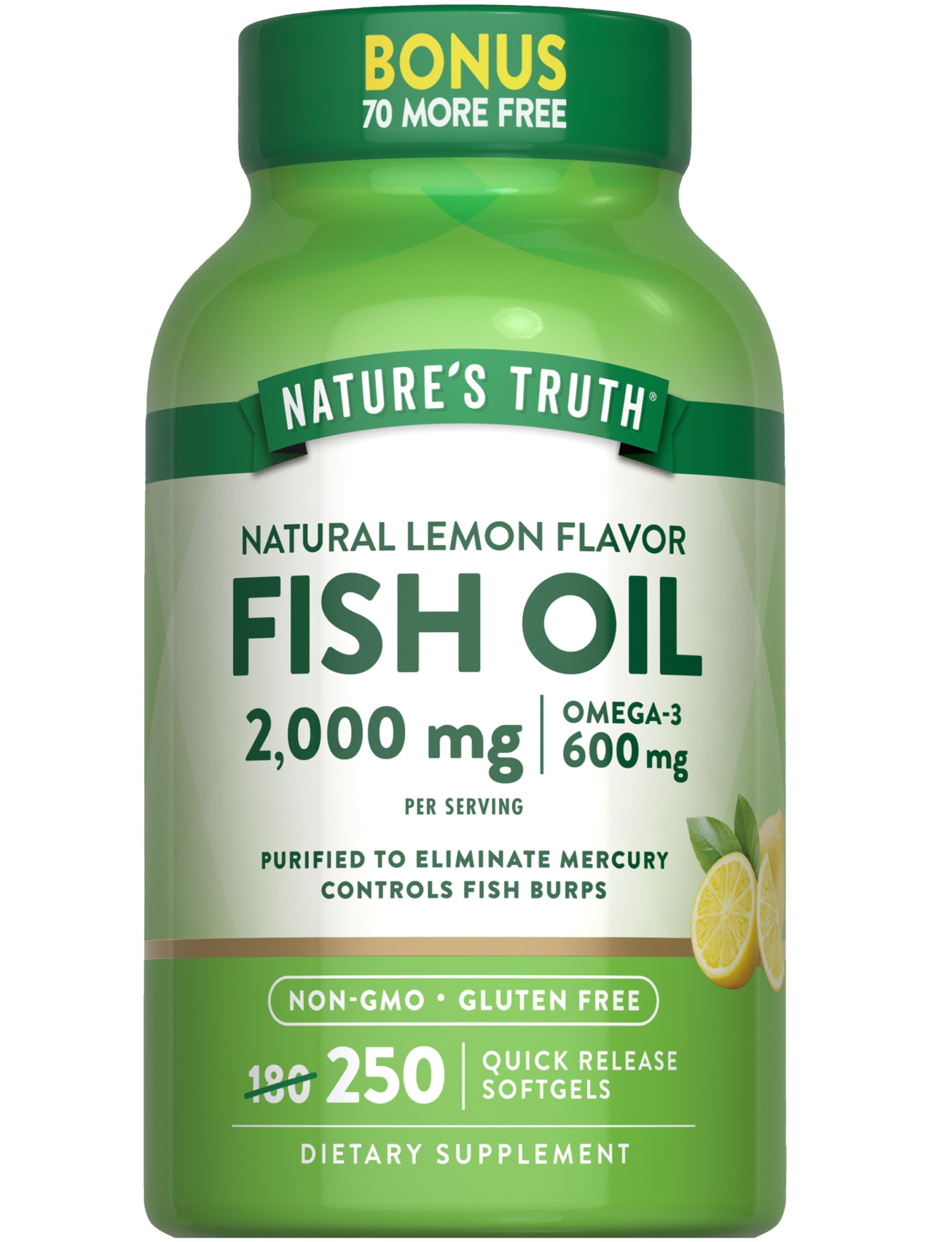 Foto 2 pulgar | Complementa 2000 Mg De Aceite De Pescado Nature's Truth Con 600 Mg De Omega 3 - Venta Internacional.