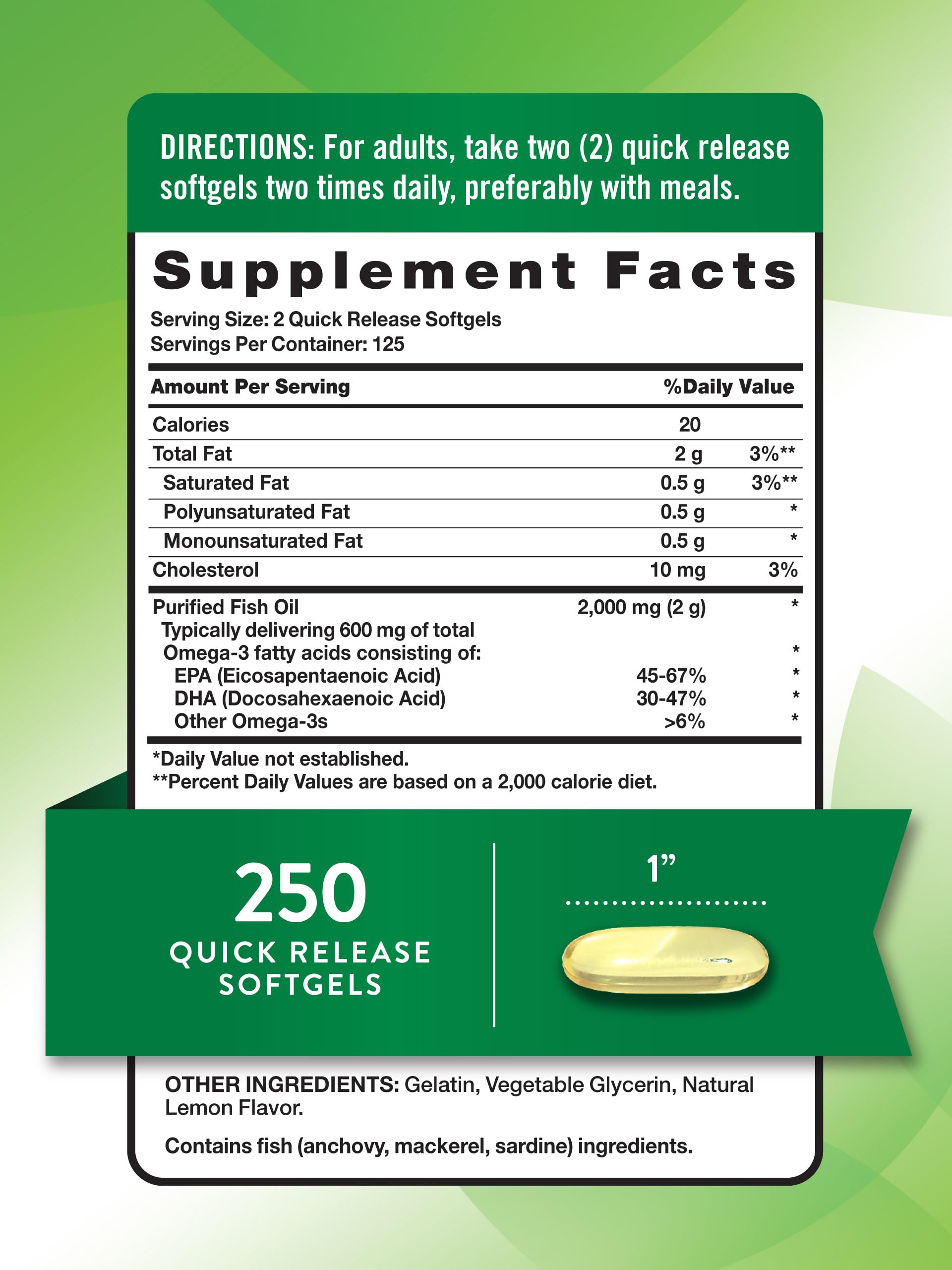Foto 3 pulgar | Complementa 2000 Mg De Aceite De Pescado Nature's Truth Con 600 Mg De Omega 3 - Venta Internacional.