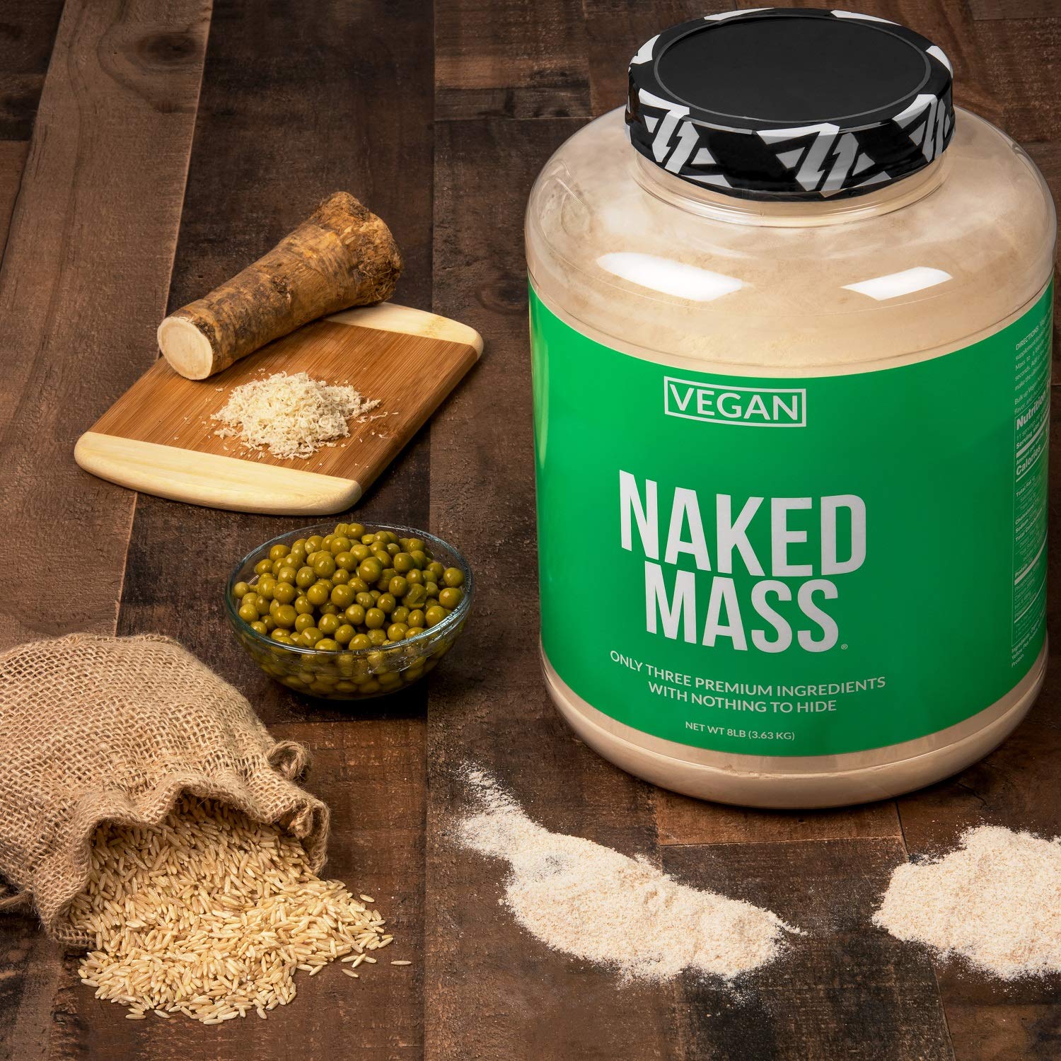 Foto 6 | Proteína En Polvo Naked Vegan Mass Para Ganar Peso  3 63 Kg - Venta Internacional.