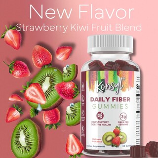Foto 4 | Prebiótico Fiber Gummies Konsyl Daily De 3 G (60 Unidades) Fresa Y Kiwi - Venta Internacional.