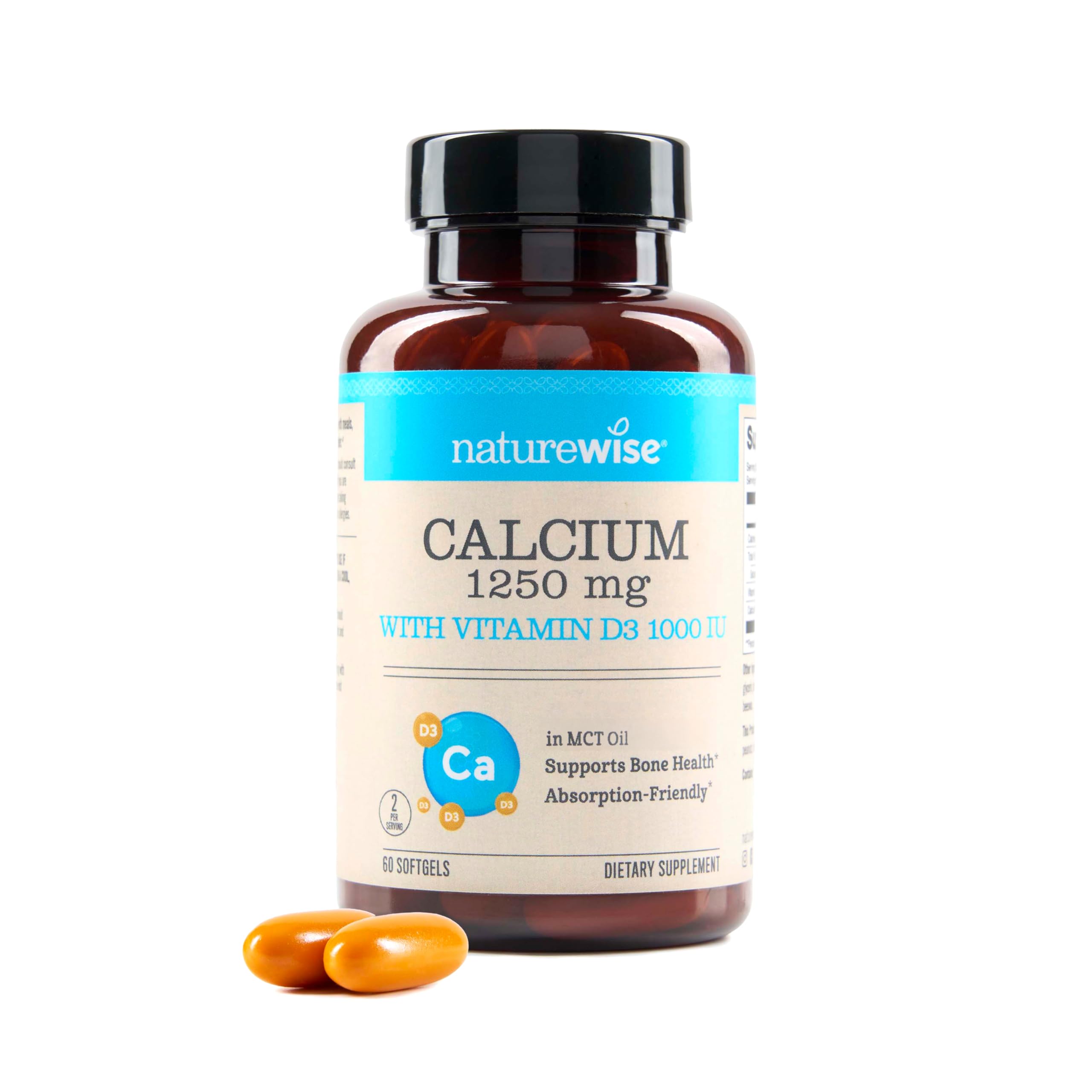 Foto 1 | Suplemento Naturewise Calcio 1250 Mg Más Vitamina D3 1000 Ui - Venta Internacional.