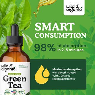 Foto 4 | Extracto De Té Verde En Gotas Líquidas Wild & Organic 120 Ml 2 Meses - Venta Internacional.