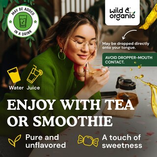 Foto 5 | Extracto De Té Verde En Gotas Líquidas Wild & Organic 120 Ml 2 Meses - Venta Internacional.
