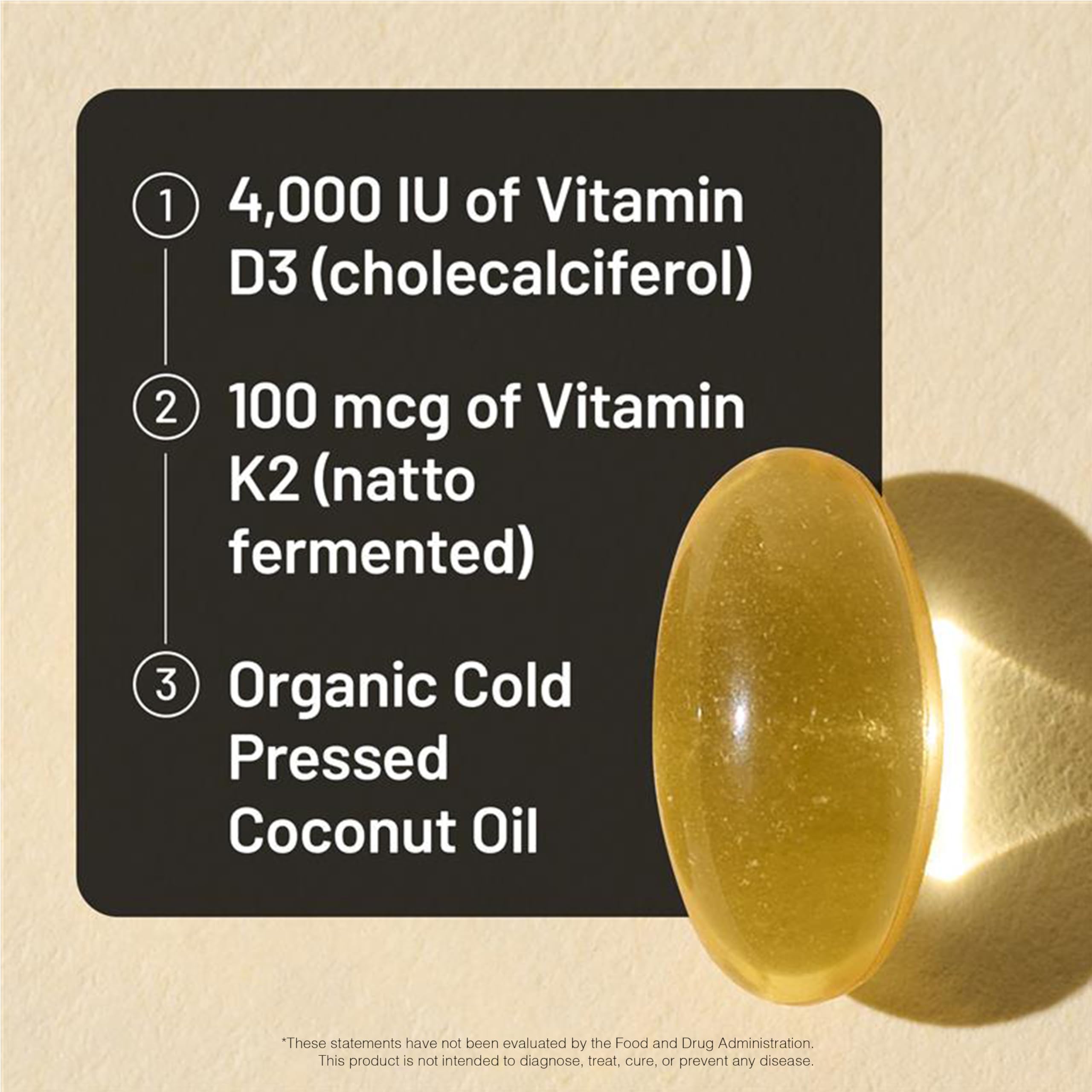 Foto 3 | Suplemento Naturewise De Vitamina D3 4000 Ui + K2 (mk7) 100 Mcg - Venta Internacional.