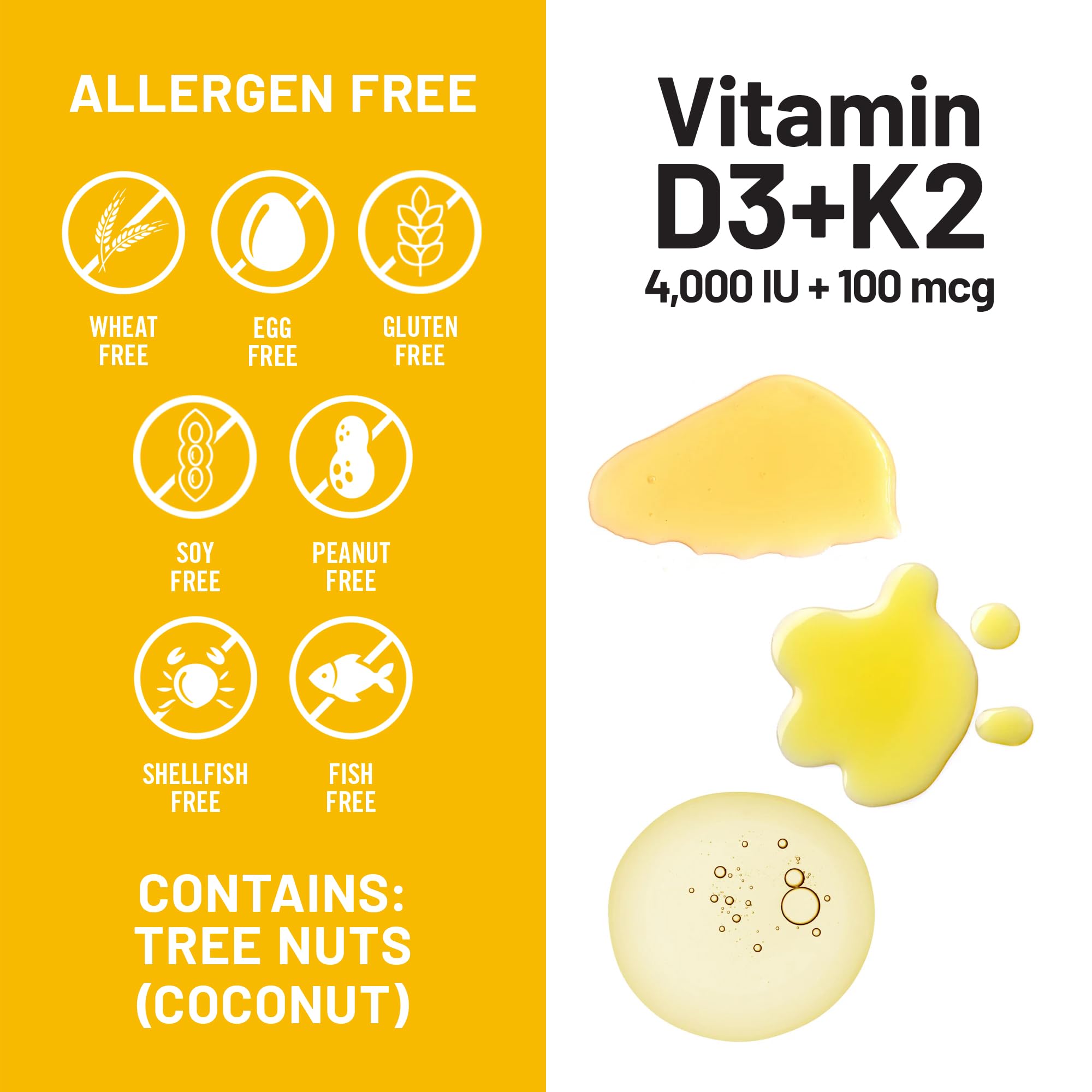 Foto 5 | Suplemento Naturewise De Vitamina D3 4000 Ui + K2 (mk7) 100 Mcg - Venta Internacional.