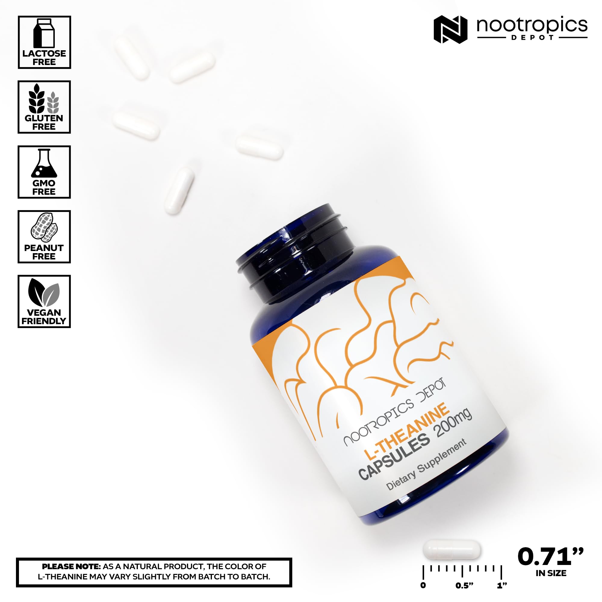 Foto 4 pulgar | Suplemento Nootropics Depot L-teanina En Cápsulas De 200 Mg (180) - Venta Internacional.