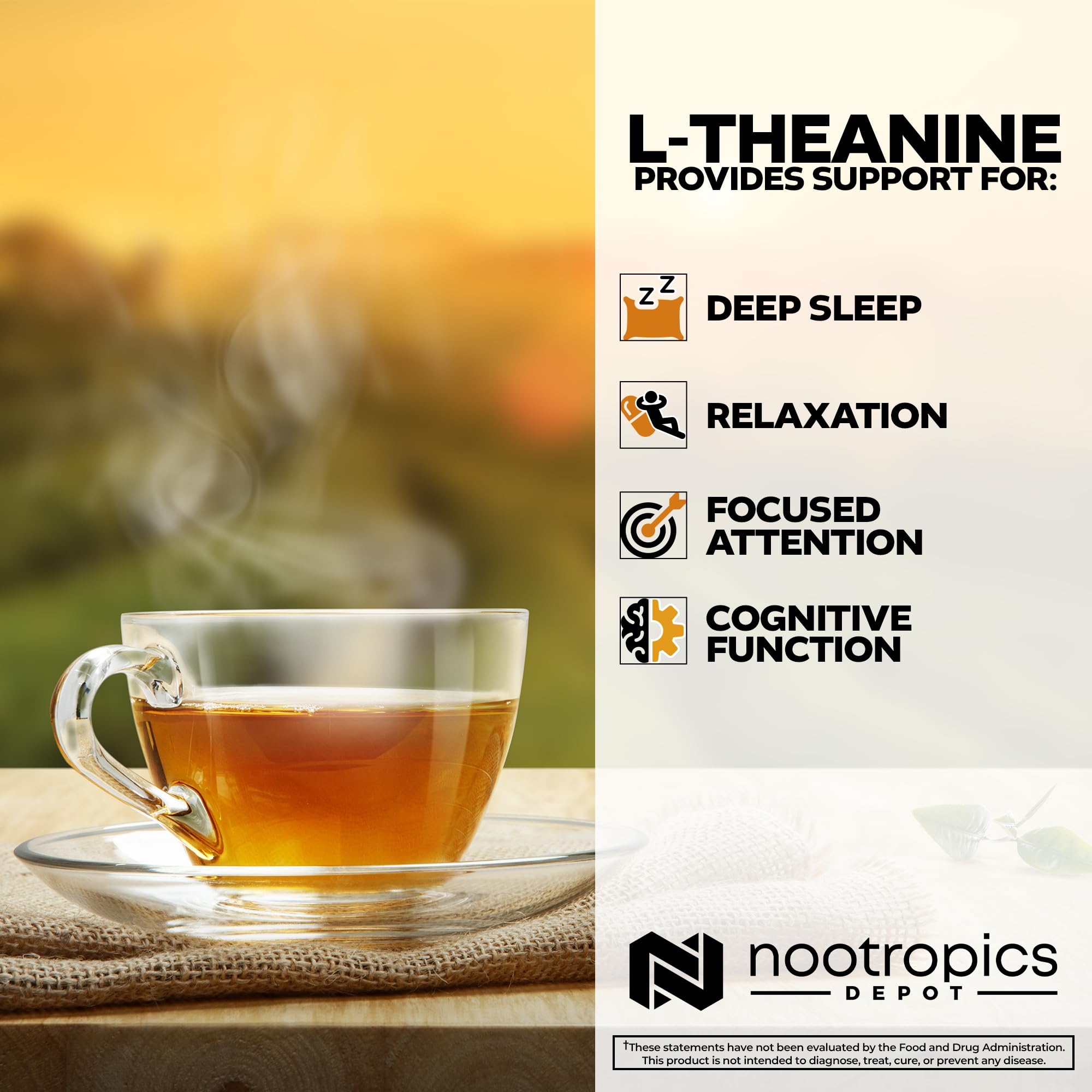 Foto 5 pulgar | Suplemento Nootropics Depot L-teanina En Cápsulas De 200 Mg (180) - Venta Internacional.