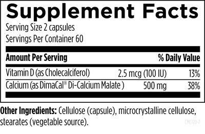 Foto 4 | Diseños De Suplementos Para La Salud Malato De Calcio 500 Mg - Venta Internacional.