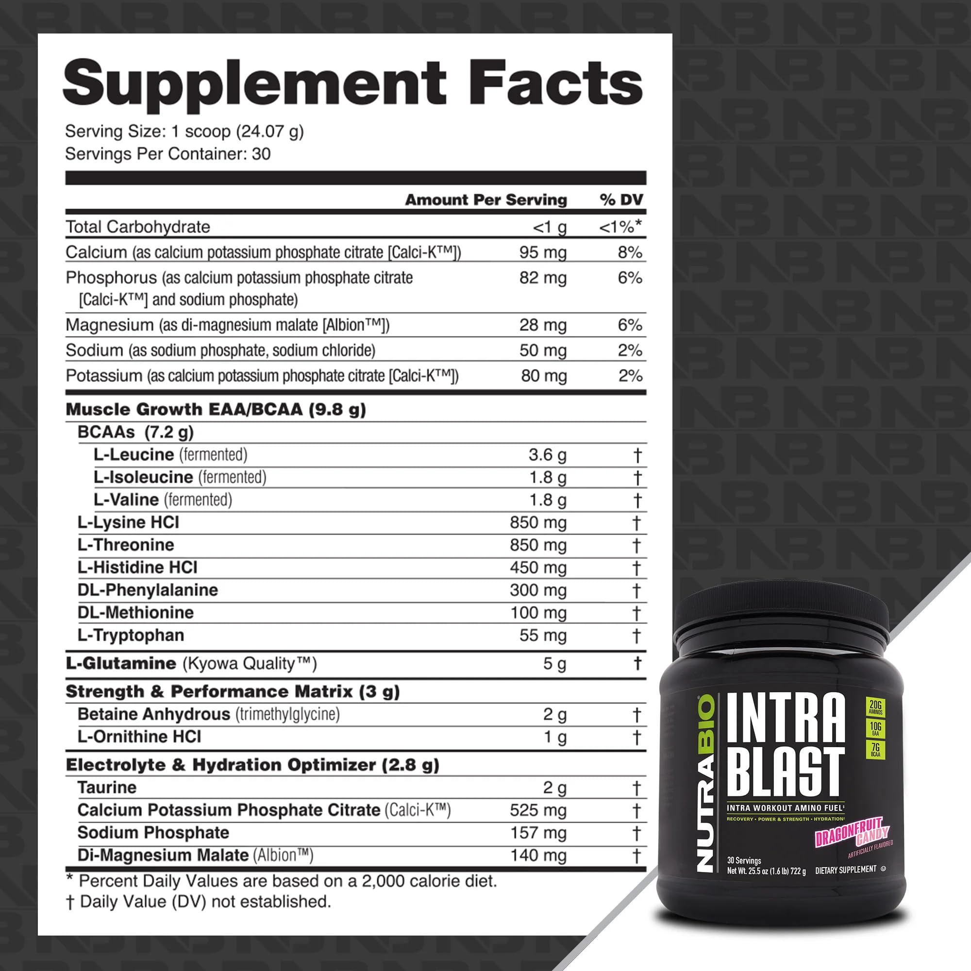 Foto 2 | Intra Blast De Aminoácidos Nutrabio 722 g-Venta Internacional