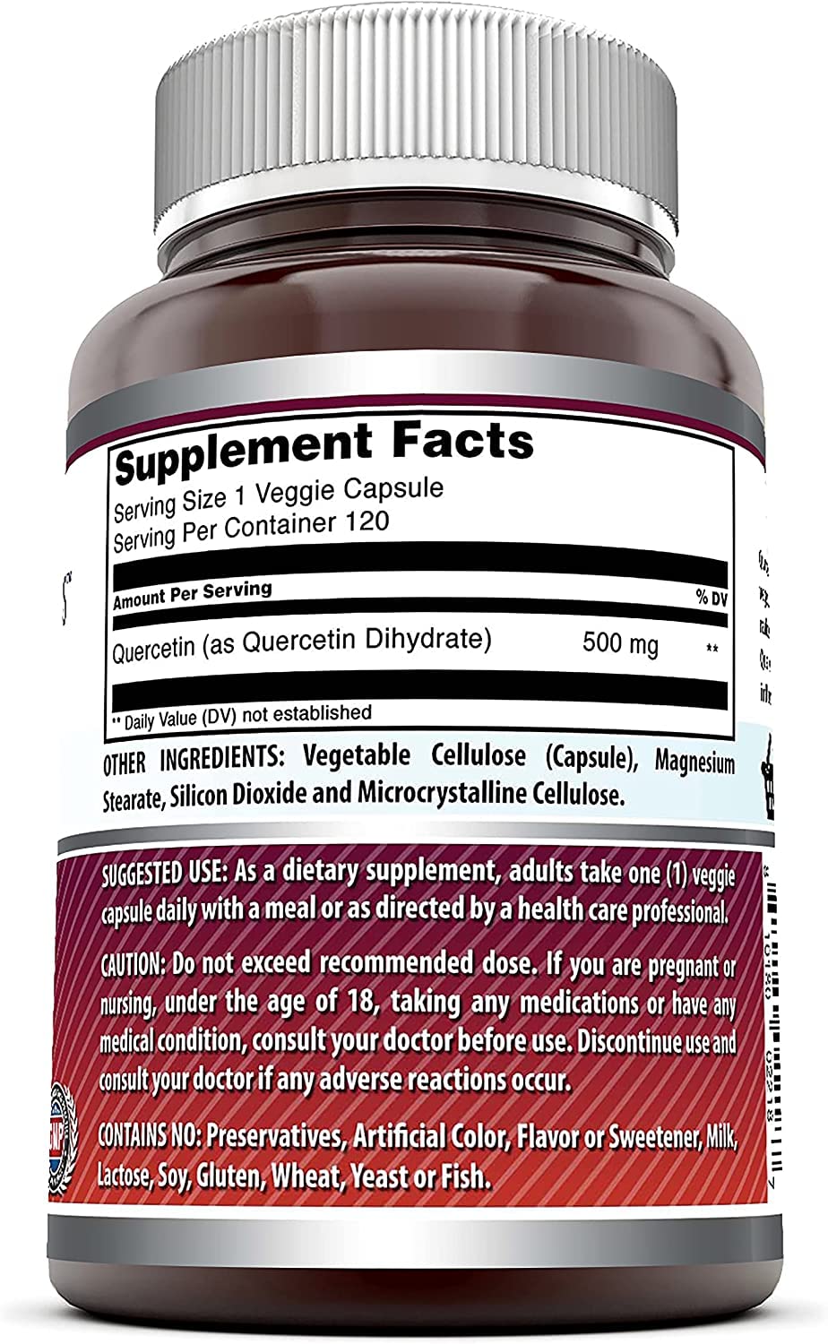 Foto 3 pulgar | Cápsulas Vegetarianas De 500 Mg De Quercetina De Supplement Amazing Formulas - Venta Internacional.