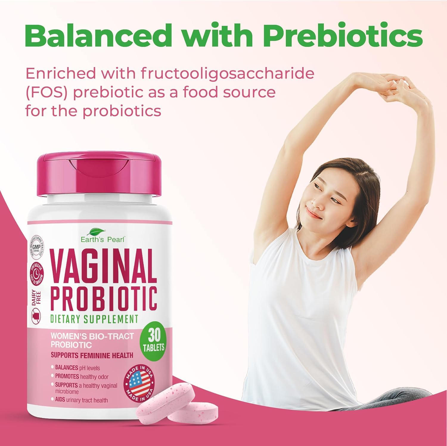 Foto 5 | Probióticos Vaginales Earth's Pearl  3 Mil Millones De Cfu  1 Comprimido/día - Venta Internacional.