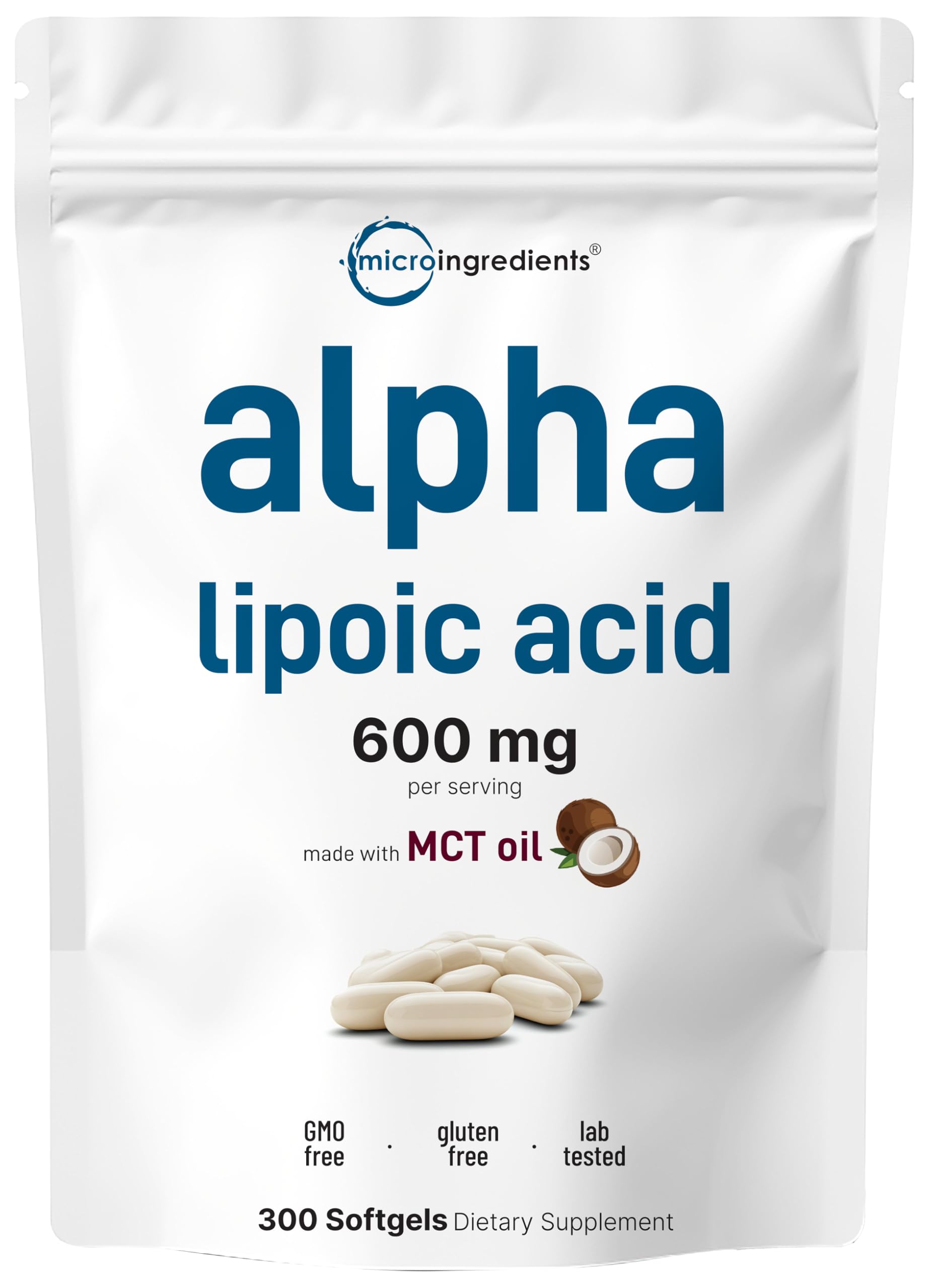 Foto 2 pulgar | Suplemento De Microingredientes: Ácido Alfa Lipoico  600 Mg  300 Cápsulas Blandas - Venta Internacional.