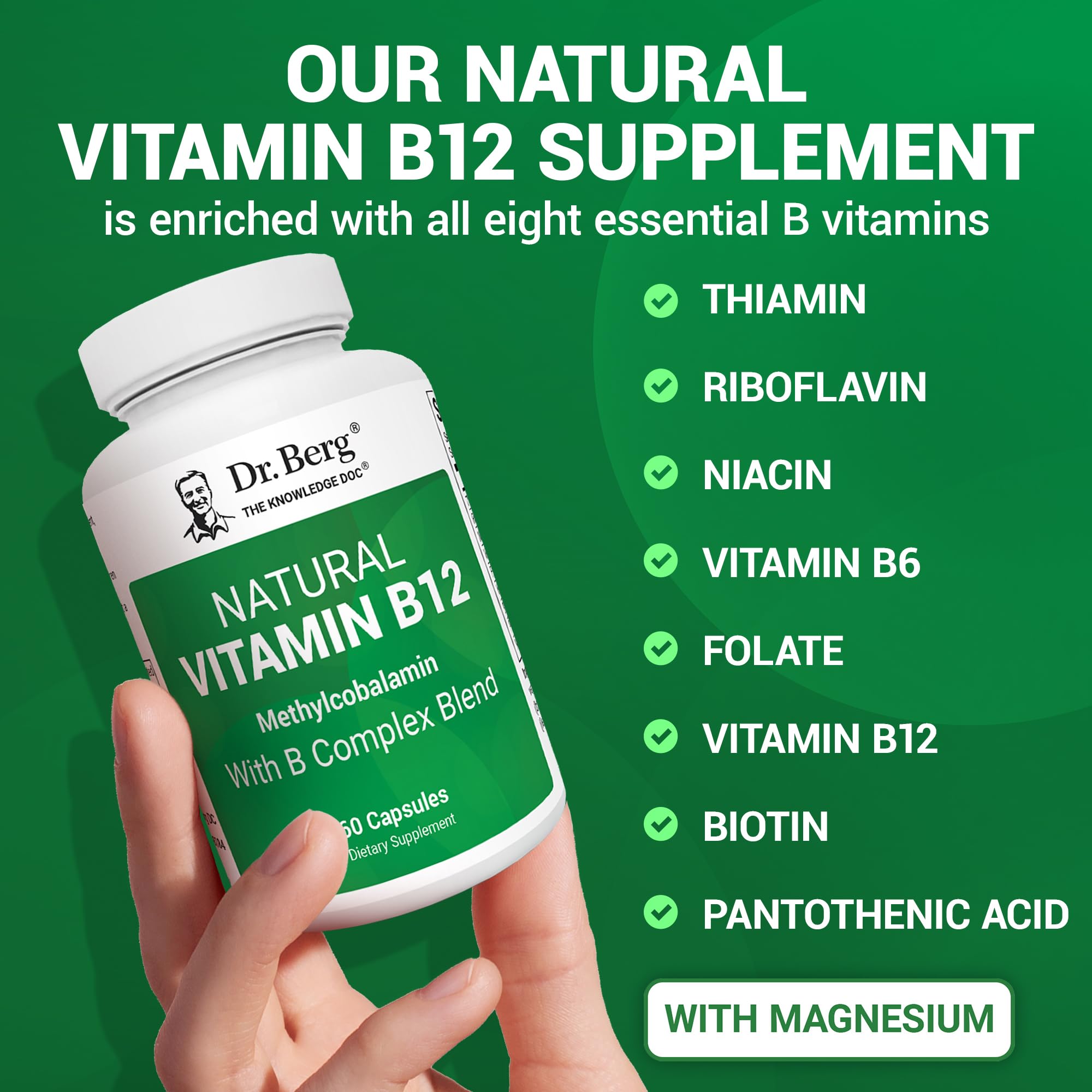 Foto 7 pulgar | Suplemento Dr. Berg De Vitamina B12 Natural De 1000 Mcg Con Complejo B - Venta Internacional.