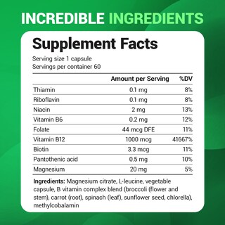 Foto 7 | Suplemento Dr. Berg De Vitamina B12 Natural De 1000 Mcg Con Complejo B - Venta Internacional.