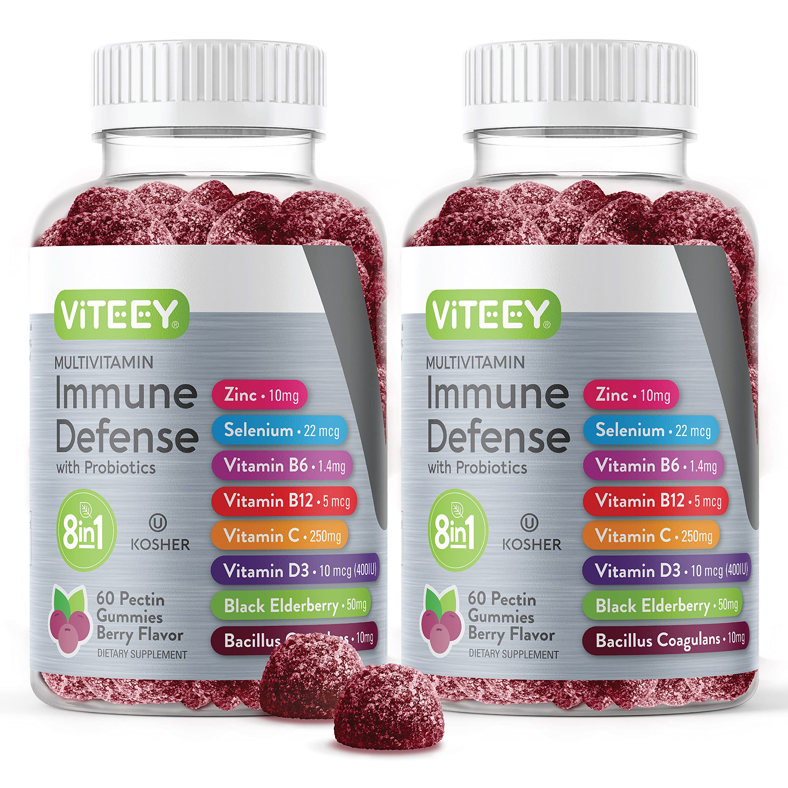 Foto 2 pulgar | Gomitas Multivitamínicas Viteey 8 En 1 Para El Apoyo Inmunitario De Adultos  120 Unidades - Venta Internacional.