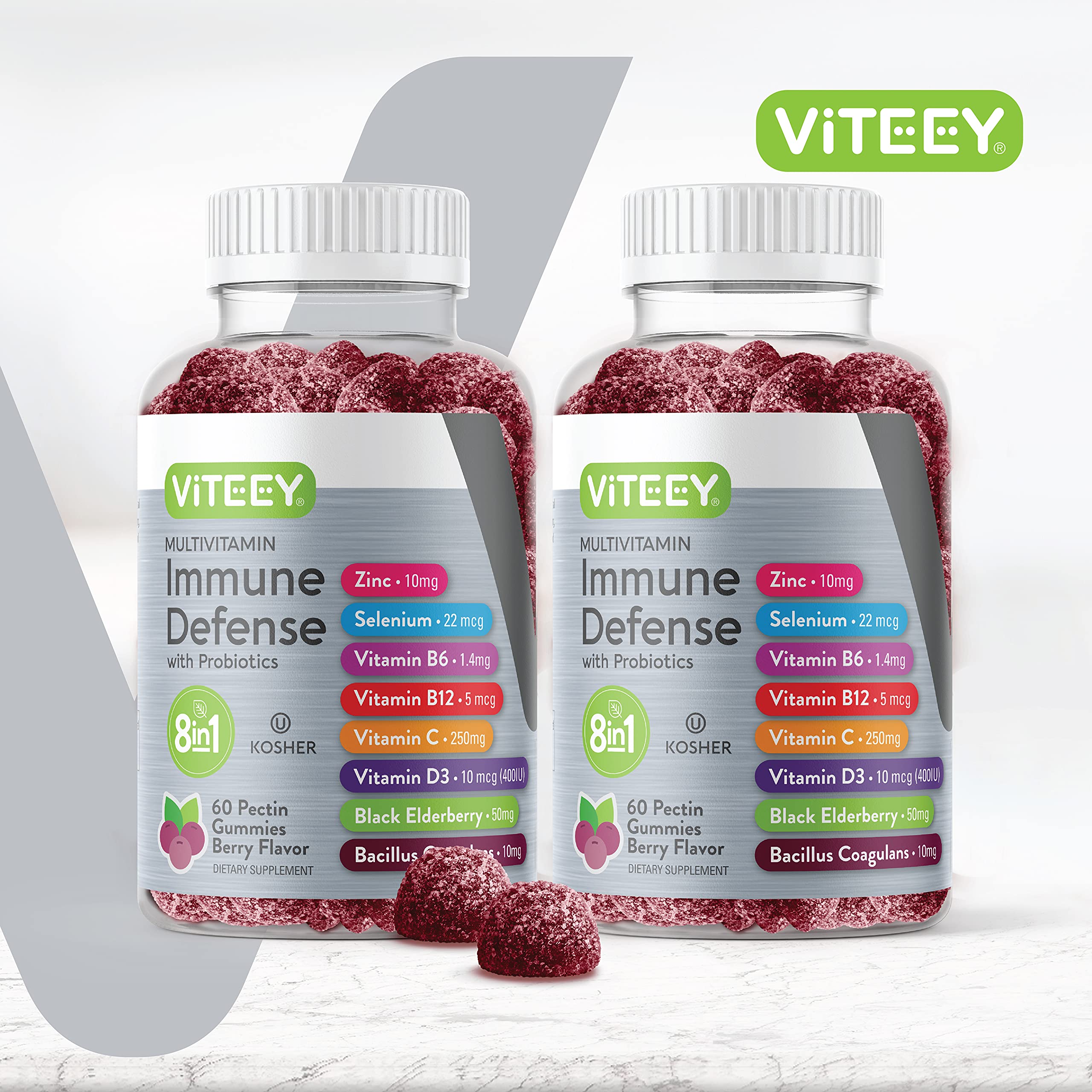 Foto 3 pulgar | Gomitas Multivitamínicas Viteey 8 En 1 Para El Apoyo Inmunitario De Adultos  120 Unidades - Venta Internacional.