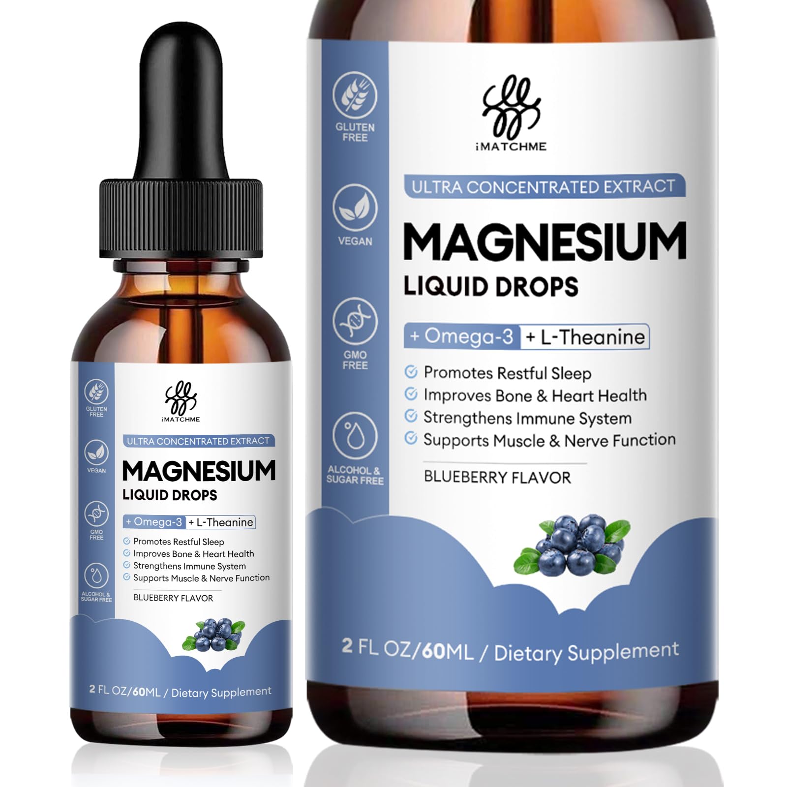 Foto 1 | Suplemento Líquido De Glicinato De Magnesio Imatchme  60 Ml  Arándano - Venta Internacional.