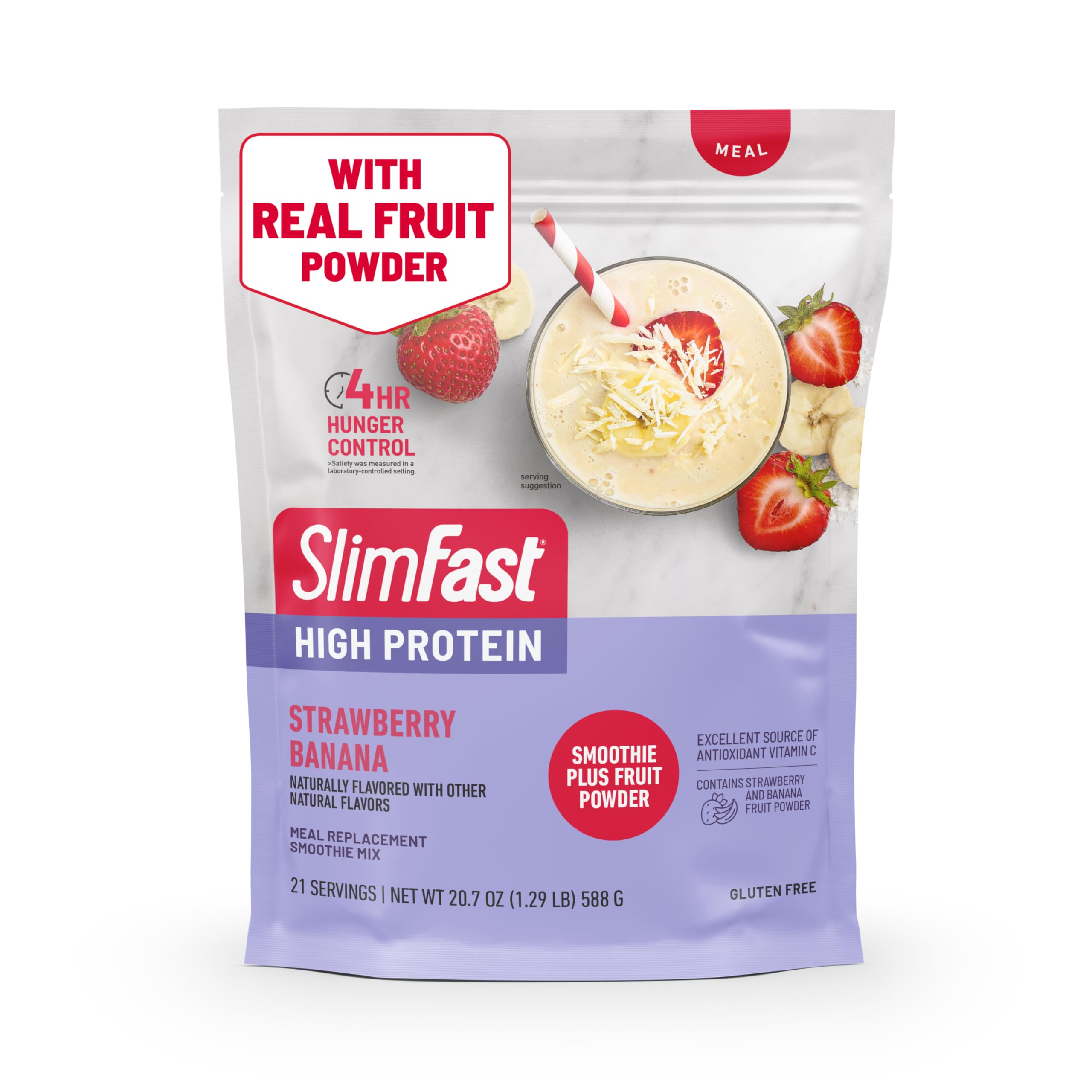 Foto 2 pulgar | Polvo Sustitutivo De Comidas Slimfast Con Alto Contenido De Proteínas  Fresa Y Plátano - Venta Internacional.