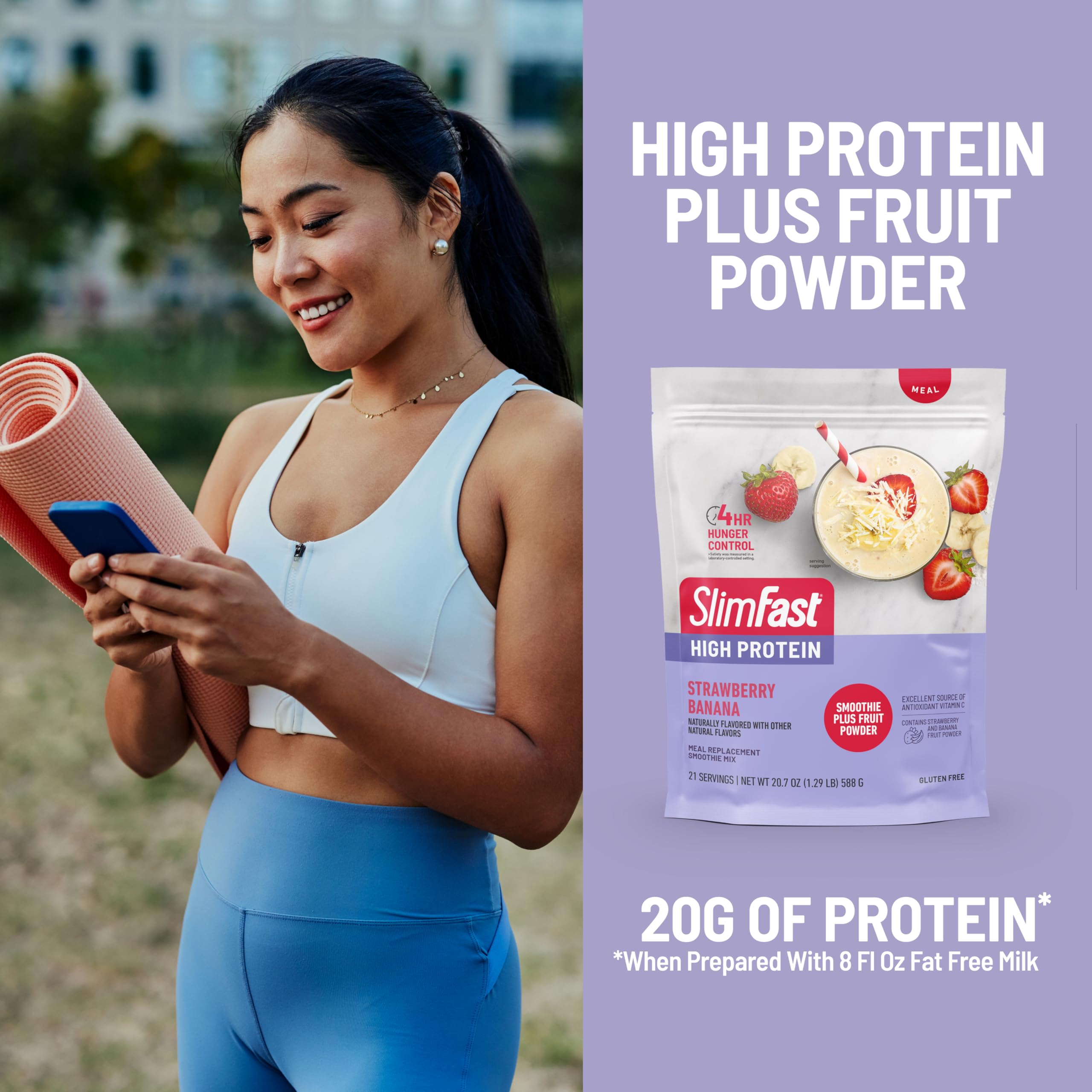 Foto 5 pulgar | Polvo Sustitutivo De Comidas Slimfast Con Alto Contenido De Proteínas  Fresa Y Plátano - Venta Internacional.